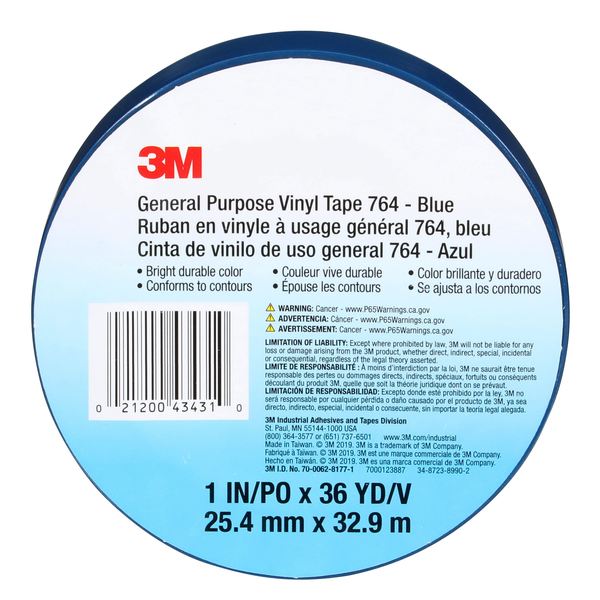 Vinyl Tape, 5.0 Mil, 1