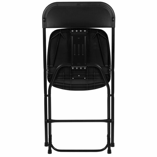 Hercules Series Plastic Folding Chair Black - 10 Pack 650LB Weight Capacity Comfortable Event Chair-Lightweight Folding Chair
