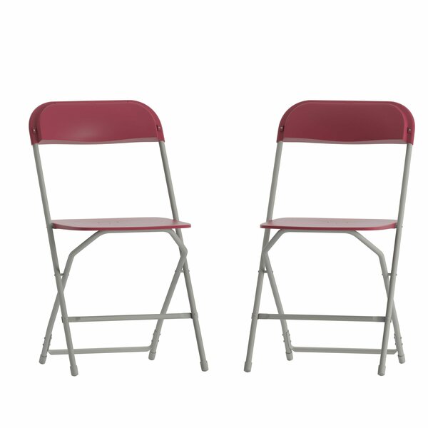Hercules Series Plastic Folding Chair Red - 2 Pack 650LB Weight Capacity Comfortable Event Chair - Lightweight Folding Chair