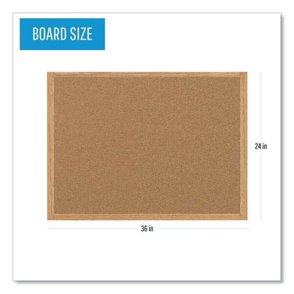 Earth Cork Board 24x36, Wood Frame