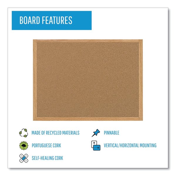 Earth Cork Board 24x36, Wood Frame