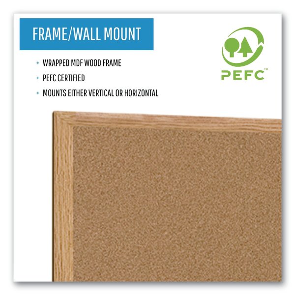 Earth Cork Board 24x36, Wood Frame