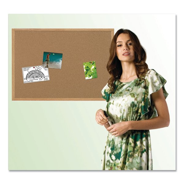 Earth Cork Board 24x36, Wood Frame