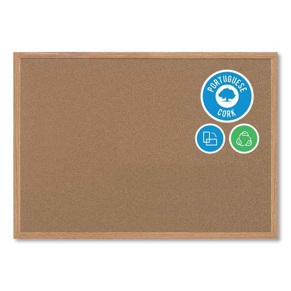 Earth Cork Board 24x36, Wood Frame