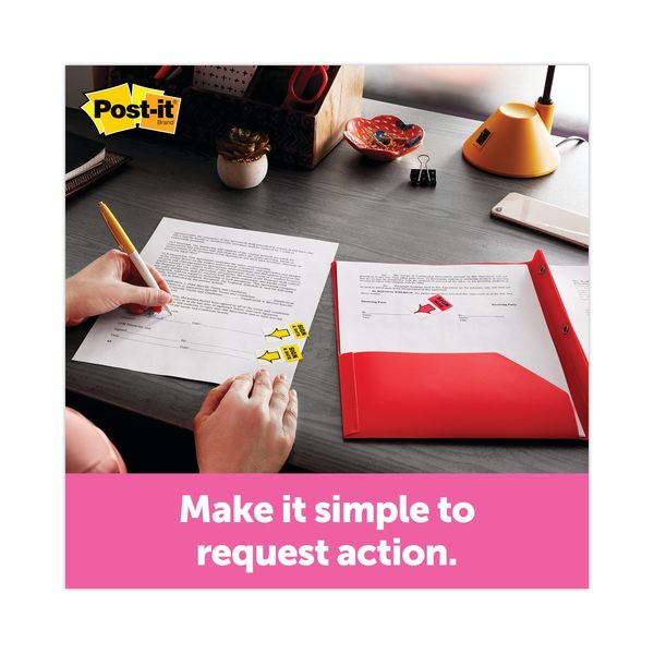 Sign Here, Flag Dispenser, Yellow, PK200