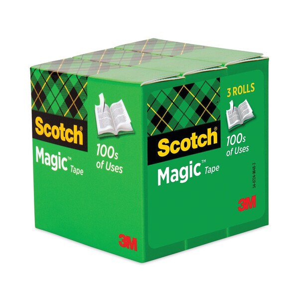 Magic Tape, 1 x 2592 in., Clear, PK3