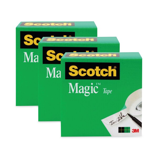 Magic Tape, 1 x 2592 in., Clear, PK3