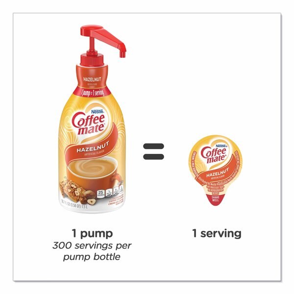 Liquid Coffee Creamer, Pump, Hazelnut, PK2