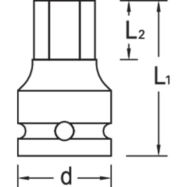 Impact Screwdriver Bit Socket, 1