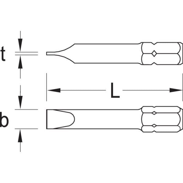 Screwdriver Bit, 1/4