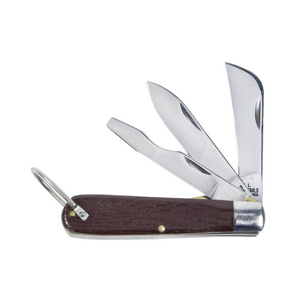 Pocket Knife, Utility, Plastic with Faux Wood Grain, 6-1/2