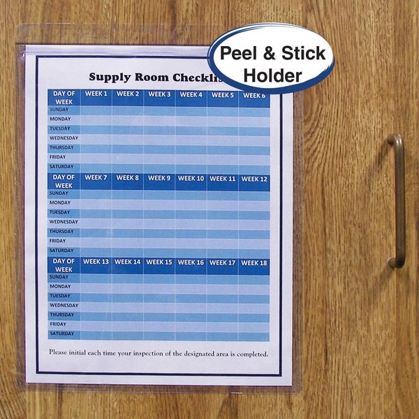Self Adhesive Holder, Vinyl, PK50