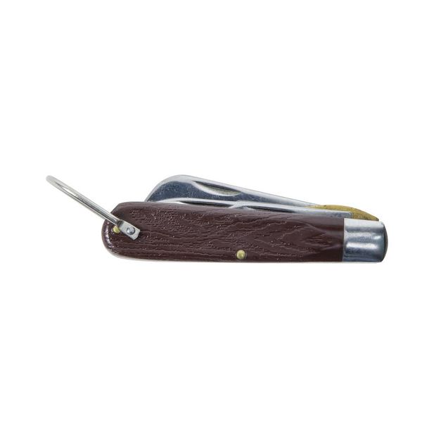 Pocket Knife, Utility, Plastic with Faux Wood Grain, 6-1/2
