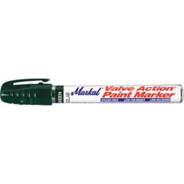 Permanent Valve Action Paint Marker, Medium Tip, Green Color Family, Paint