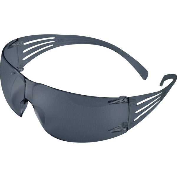 Safety Glasses, Wraparound Gray Polycarbonate Lens, Anti-Fog