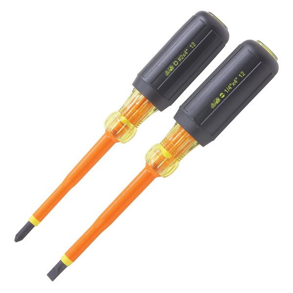 Insulated Screwdriver Set, Slotted/Phillips, 2 pcs