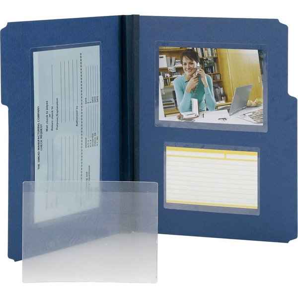 Self Adhesive Pocket, Poly, 6-1/4 x 4-9/16, Clear, PK100