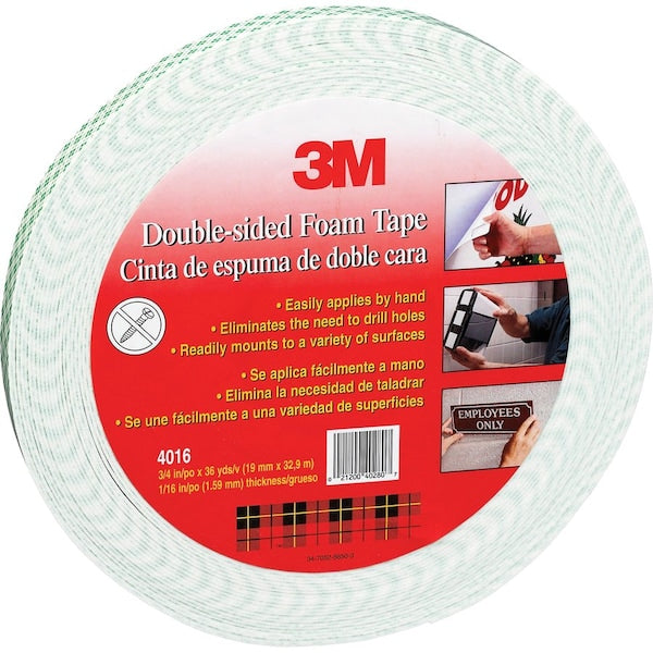 Double Coated Urethane Foam Tape, PK12