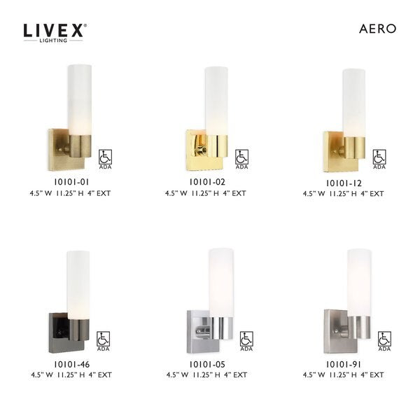 Aero 1 Light Satin Brass ADA Wall Sconce