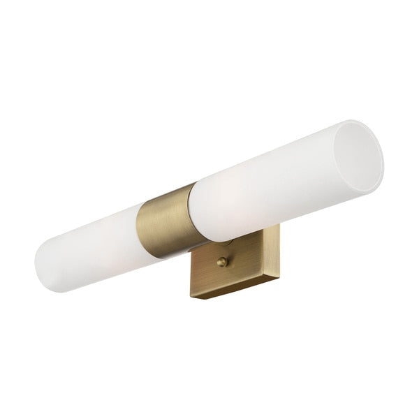 Aero 2 Light Antique Brass ADA Bath Vanity