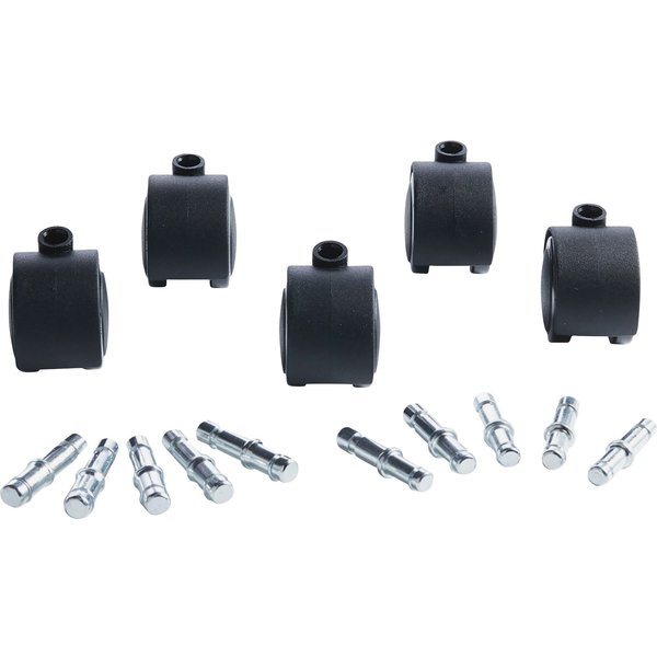 Caster, Duet, Dlx, Sft, Black, PK5