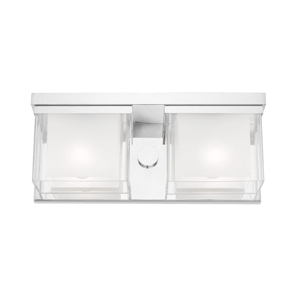 Duval 2 Light Polished Chrome Bath Vanity
