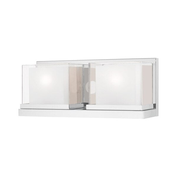 Duval 2 Light Polished Chrome Bath Vanity