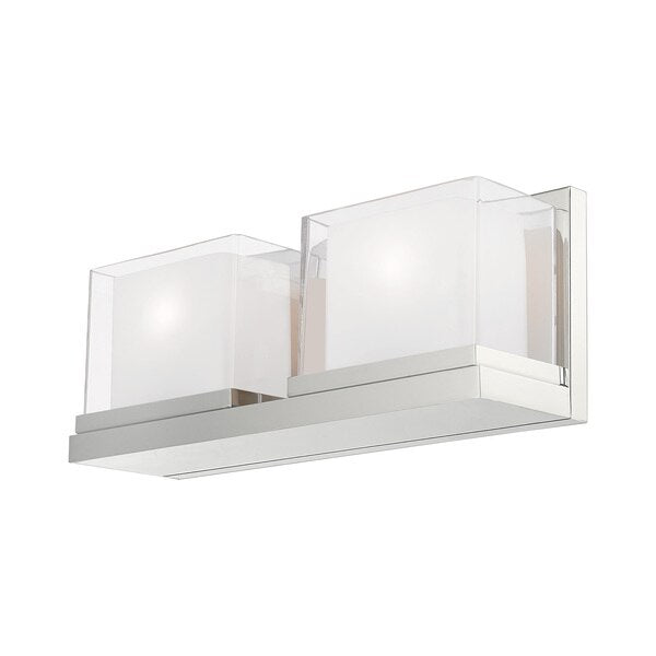Duval 2 Light Polished Chrome Bath Vanity