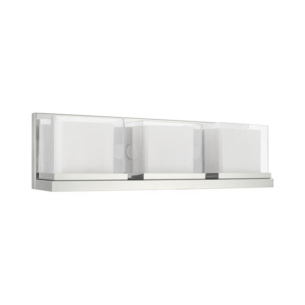 Duval 3 Light Polished Chrome Bath Vanit