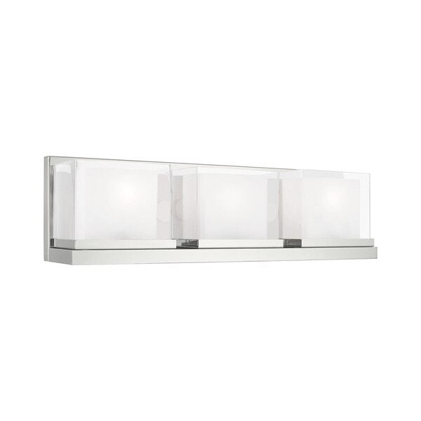 Duval 3 Light Polished Chrome Bath Vanit
