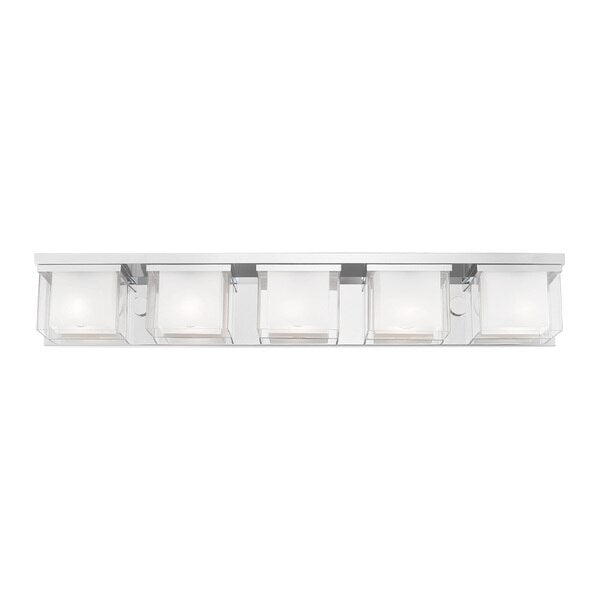 Duval 5 Light Polished Chrome Bath Vanity