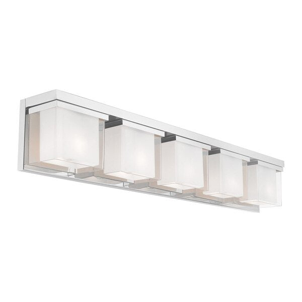 Duval 5 Light Polished Chrome Bath Vanity
