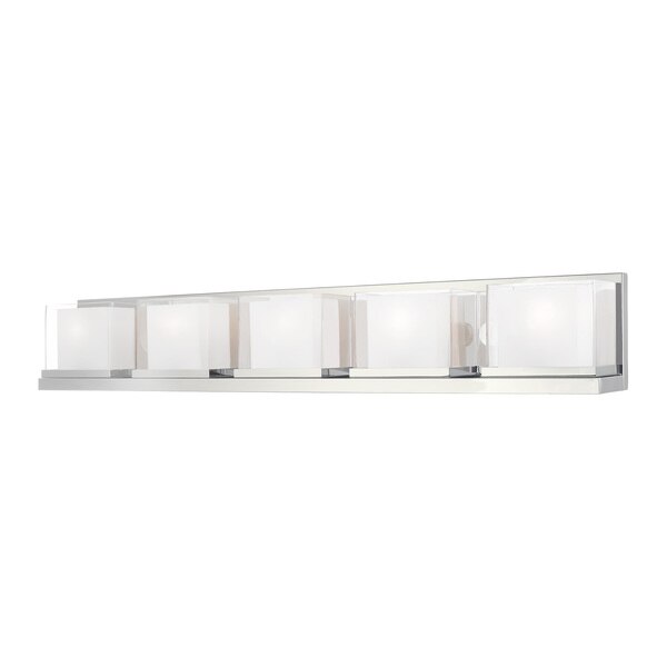 Duval 5 Light Polished Chrome Bath Vanity
