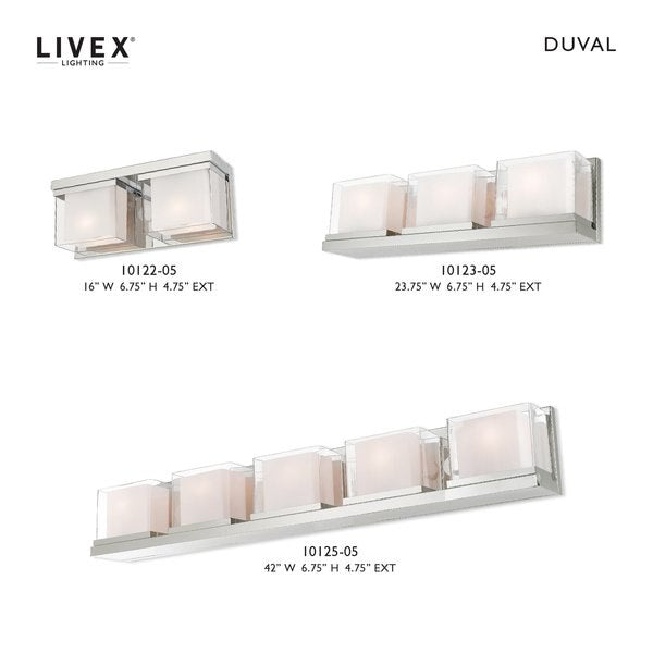 Duval 5 Light Polished Chrome Bath Vanity