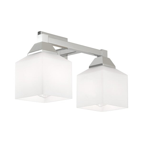 Aragon 2 Light Polished Chrome Bath Vanity