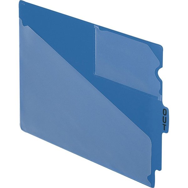 Outguides w/Tab and Pockets, Blue, PK50