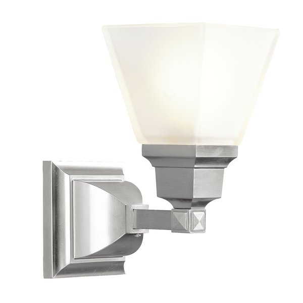 Mission 1 Light Brushed Nickel Wall Sconce