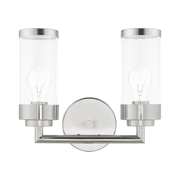 Hillcrest 2 Light Polished Chrome Bath Vanity