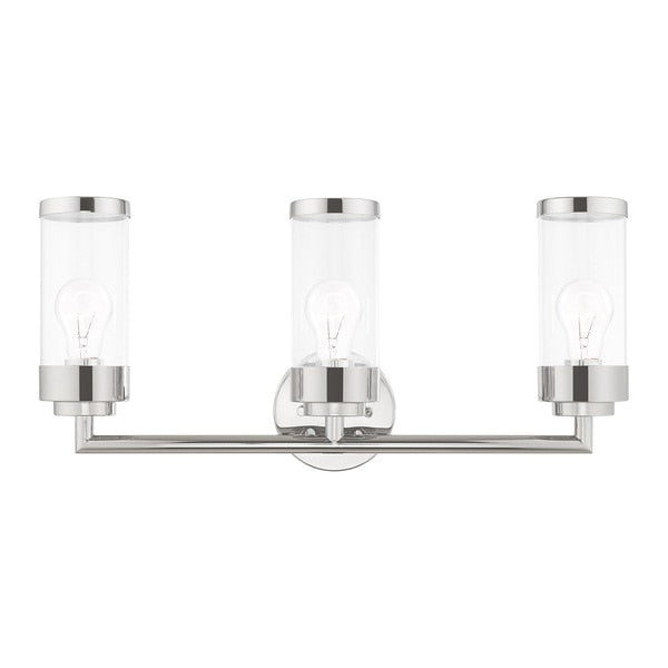 Hillcrest 3 Light Polished Chrome Bath V