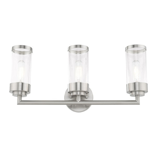 Hillcrest 3 Light Brushed Nickel Bath Va