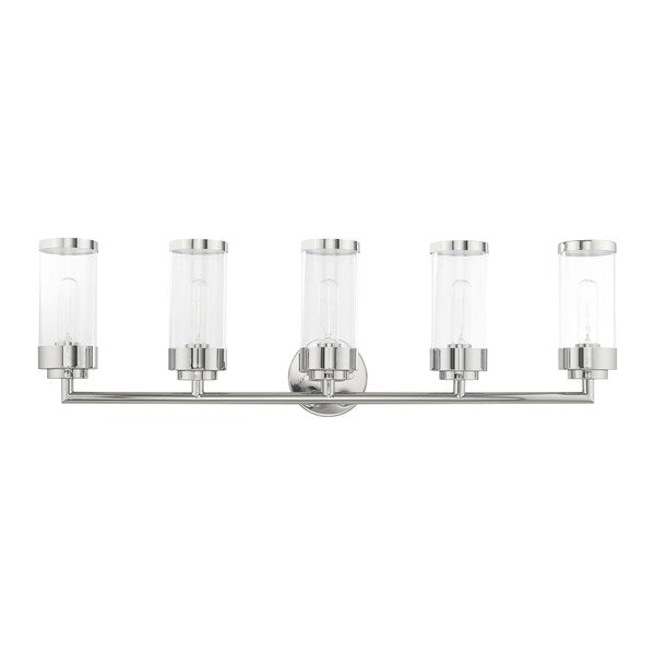 Hillcrest 5 Light Polished Chrome Bath V