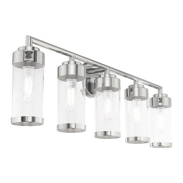 Hillcrest 5 Light Polished Chrome Bath V