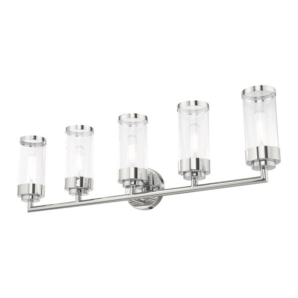 Hillcrest 5 Light Polished Chrome Bath V