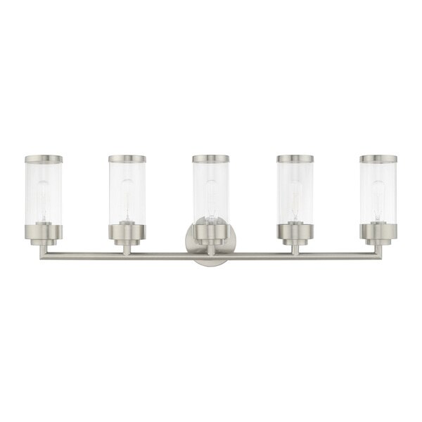Hillcrest 5 Light Brushed Nickel Bath Va
