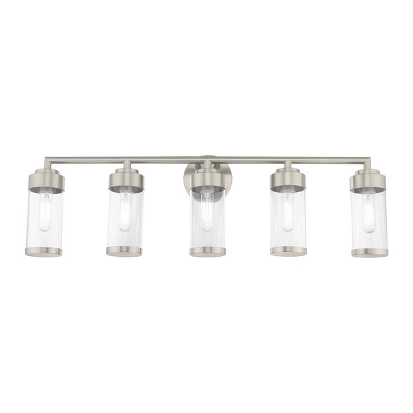 Hillcrest 5 Light Brushed Nickel Bath Va