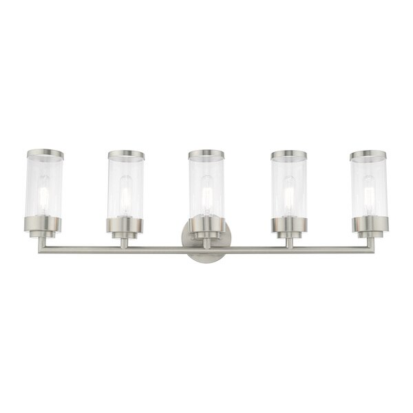 Hillcrest 5 Light Brushed Nickel Bath Va