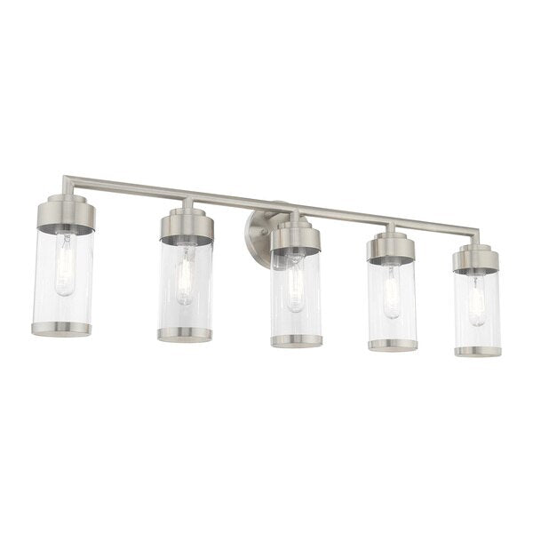 Hillcrest 5 Light Brushed Nickel Bath Va