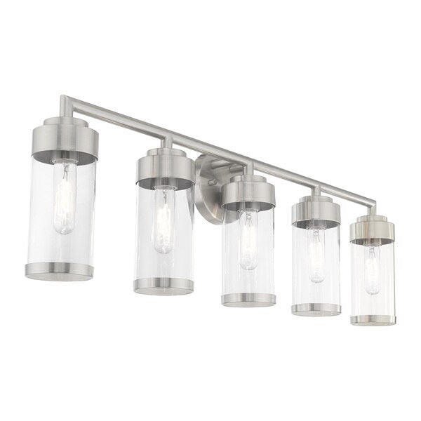 Hillcrest 5 Light Brushed Nickel Bath Va