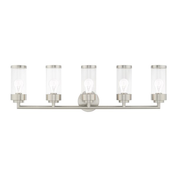 Hillcrest 5 Light Brushed Nickel Bath Va