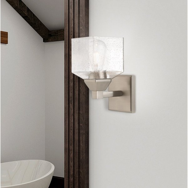 Aragon 1 Light Brushed Nickel Wall Sconc